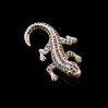 Broszka srebrna jaszczurka z granatami 119/T 16.5g