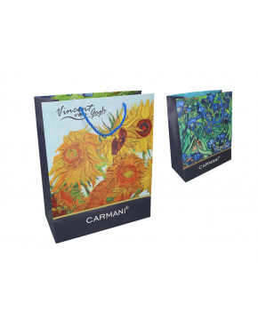 Torebka prezentowa - V. van Gogh, Irysy, Słoneczniki (CARMANI)