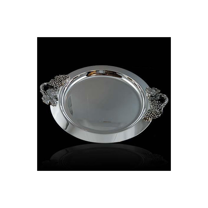 Taca posrebrzana z winogronami A-1332