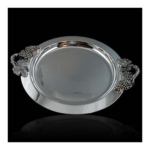 Taca posrebrzana z winogronami A-1332
