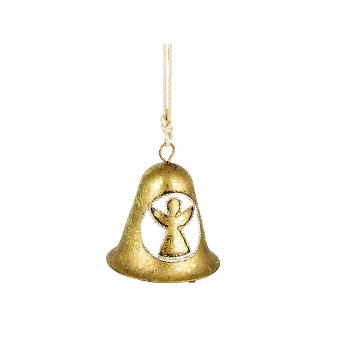 Ozdoba choinkowa - złoty dzwoneczek - metaloplastyka