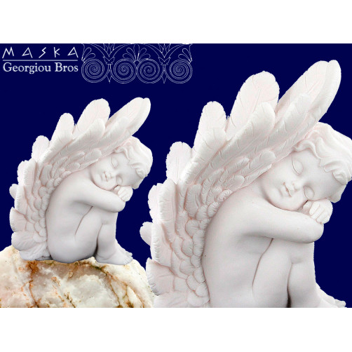 Aniołek śpiący -alabaster grecki