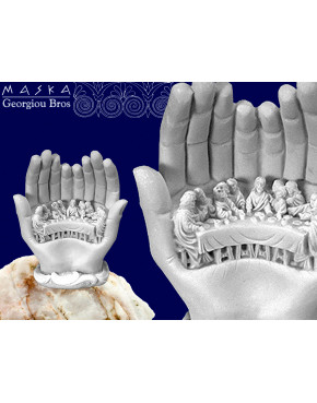 Ostatnia wieczerza - w dłoniach -alabaster grecki