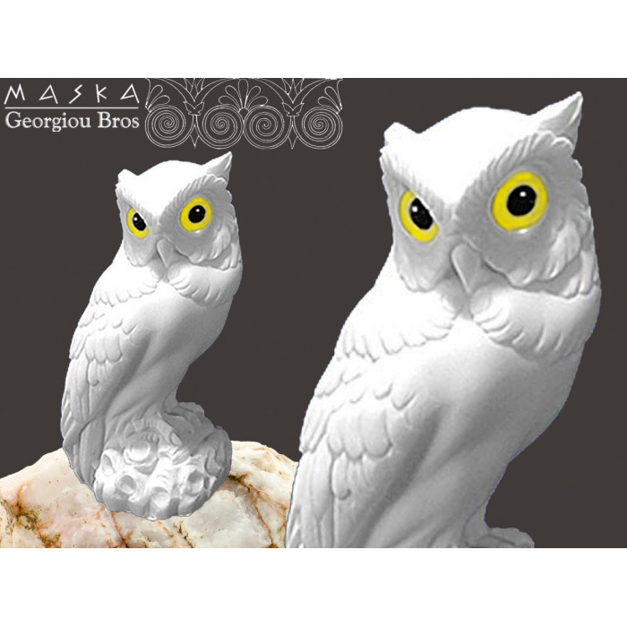 Sowa - symbol Ateny -alabaster grecki