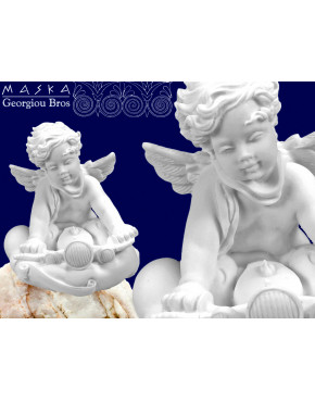 Aniołek na motorze - alabaster grecki 395-0577