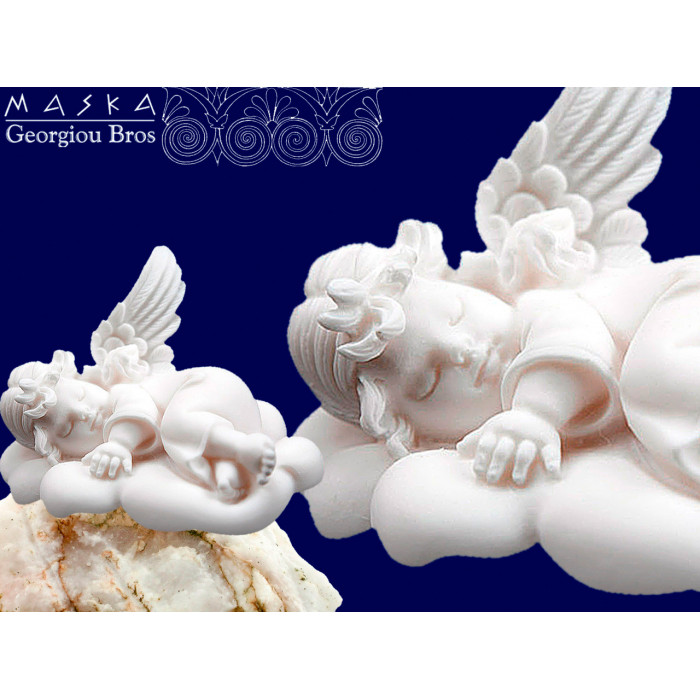 Aniołek na chmurce -alabaster grecki