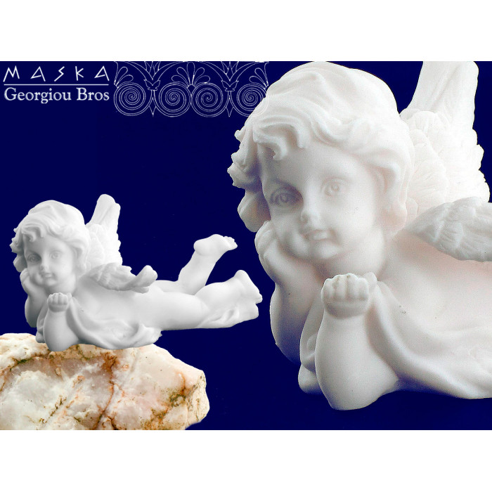 Aniołek leżący -alabaster grecki