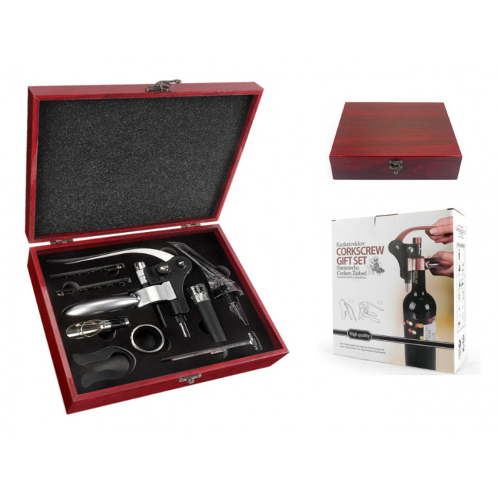 Kpl. do wina w skrzynce - 10 elementy