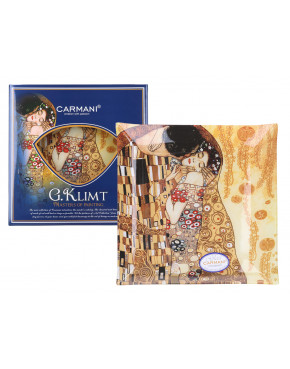 Talerz dekoracyjny - G. Klimt, Pocałunek 25x25cm