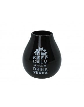 Matero Ceramico LUKA NEGRO 350 ml z z logo MATE GREEN