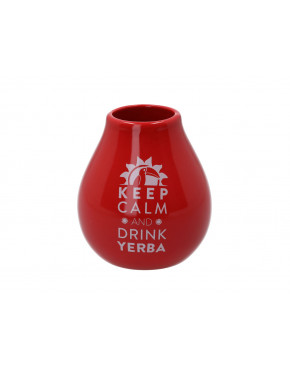 Matero Ceramico LUKA RED 350 ml z logo MATE GREEN