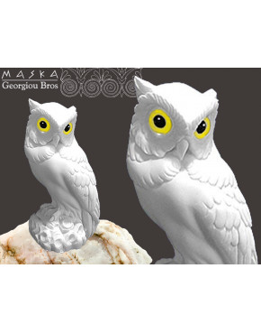 Sowa - symbol Ateny -alabaster grecki