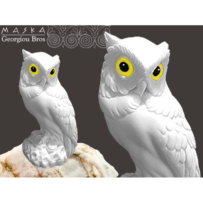 Sowa - symbol Ateny -alabaster grecki
