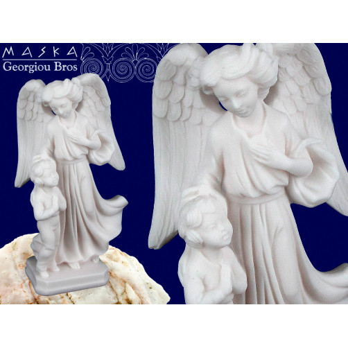 Anioł Stróż z dzieckiem - alabaster grecki Anioł Stróż z dzieckiem - alabaster grecki