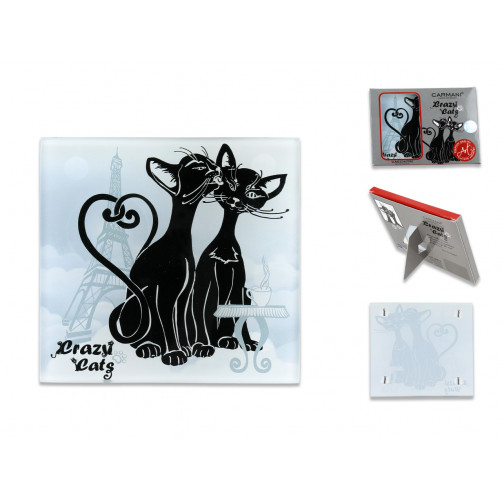 Podkładka szklana - Koci świat, Koty w Paryżu (CARMANI)