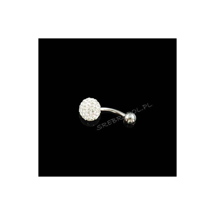 Kolczyk do pępka ze stali chirurgicznej z cyrkoniami K-PEK JA 16/5 1.8g