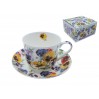 Filiżanka śniadaniowa ze spodkiem - Pansy (FBCh)