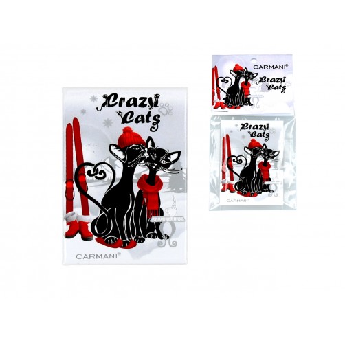 Magnes - Zimowe koty z nartami (CARMANI) Magnes - Zimowe koty z nartami (CARMANI)