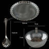 Cukiernica+podstawka+łyżeczka platerowana srebrem P-R8B/Ł+E579