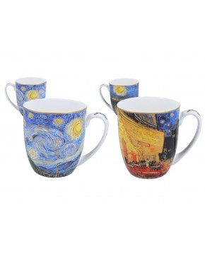 Kpl. 2 kubków - V. van Gogh,  Taras kawiarni nocą i Gwiaździsta Noc (CARMANI) 830-7219