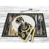 Podkładka na stół - G. Klimt, Pocałunek, czarne tło (CARMANI) 023-0701