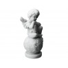 Aniołek z tamburynem na kuli - alabaster grecki 395-0636