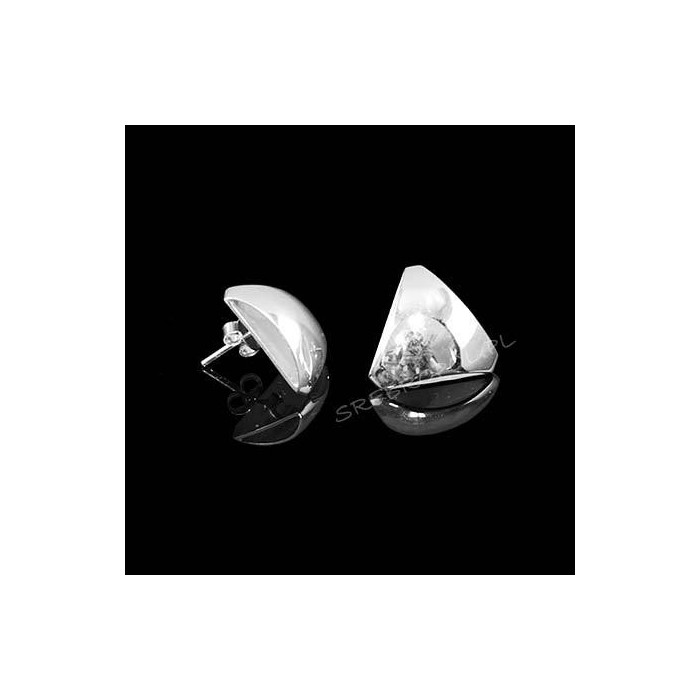 Kolczyki srebrne trójkąty FD 4.4g