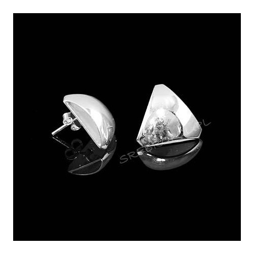 Kolczyki srebrne trójkąty FD 4.4g