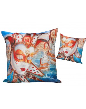 Poduszka z wypełnieniem/suwak - Alex Levin, Maska wenecka (CARMANI) 023-8083