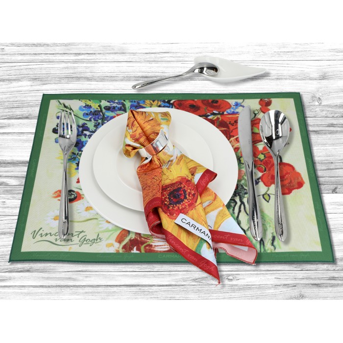 Podkładka na stół - V. van Gogh, Wazon z stokrotkami i Makami (CARMANI) 023-0507