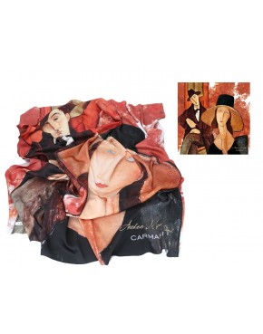 Chusta - A. Modigliani, Kobieta w kapeluszu i Mario Varvogli (CARMANI) 023-1041
