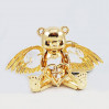 Złota figurka niedźwiadek z kryształkami swarovskiego 1007349