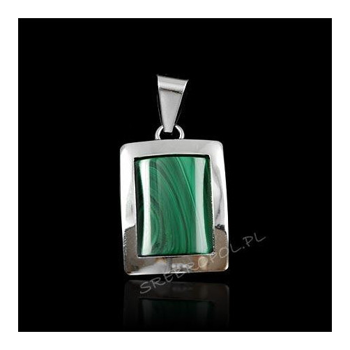 Zawieszka srebrna z malachitem FD 15.8g
