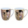 Kpl. 2 kubków - G. Klimt, Pocałunek, kremowe i brązowe tło (CARMANI) 532-7404