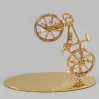 Złota figurka rowerek z kryształkiami swarovskiego 366-0145