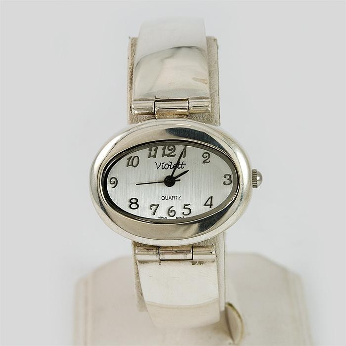 Zegarek srebrny damski na bransolecie + opcja grawer Violett 10