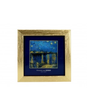 Obrazek - V. van Gogh, Noc nad Rodanem, złota ramka (CARMANI) 262-9109