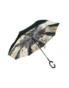 Parasol odwrotnie otwierany - G. Klimt, Pocałunek + Adela (CARMANI) 021-7240