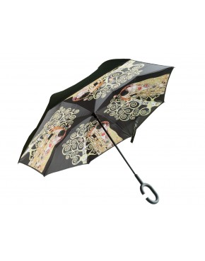 Parasol odwrotnie otwierany - G. Klimt, Pocałunek + Drzewo (CARMANI) 021-7241