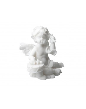 Aniołek grający na tamburynie - alabaster grecki 395-0627