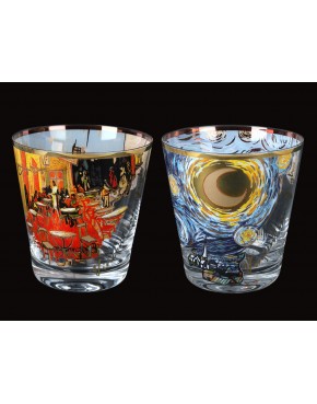 Kpl. 2 szklanek do whisky - V. Van Gogh. Gwiaździsta Noc + Taras kawiarni w nocy (CARMANI) 841-6821