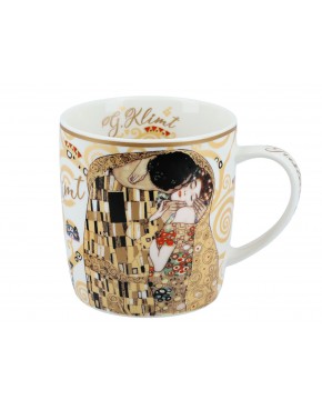 Kubek w puszce - G. Klimt, Pocałunek, kremowe tło (CARMANI) 532-3101