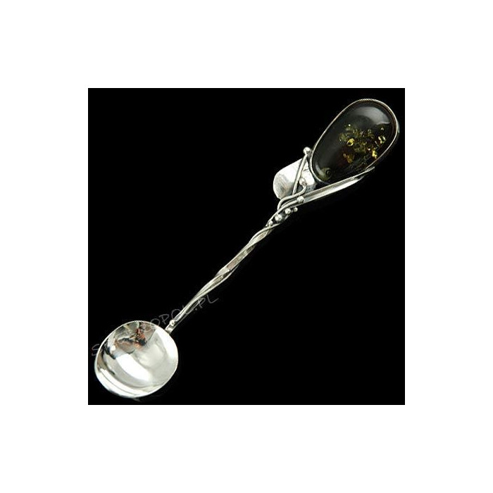 Łyżeczka srebrna z bursztynem ŁYŻ-7 W 78/5