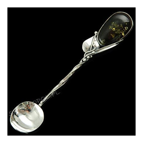 Łyżeczka srebrna z bursztynem ŁYŻ-7 W 78/5