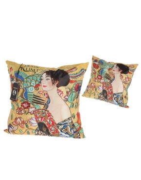 Poduszka z wypełnieniem/suwak - G. Klimt, Kobieta z wachlarzem (CARMANI) 023-8004