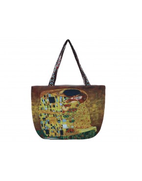 Torba na suwak z nadrukiem dwustronnym- G. Klimt, Pocałunek 021-8810