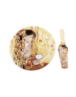 Talerz deserowy z łopatką - G. Klimt, Pocałunek śr.30cm 198-1221