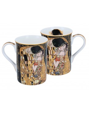 Kubek Classic New - G. Klimt, Pocałunek (tło czarne, CARMANI) 532-2331