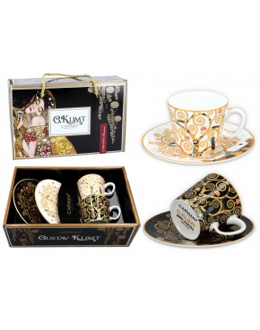 Zestaw 2 filiżanek espresso - G. Klimt, Drzewo życia (białe i czarne tło) (CARMANI) 532-0307