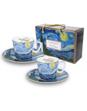Kpl. 2 filiżanek espresso - V. van Gogh, Gwiaździsta noc (CARMANI) 830-0700